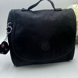 Kipling Kichirou Black Zippered Insulated Padded Lunch Bag 6L‎ Monkey